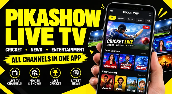 Original PikaShow live television and sports illustration